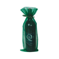 Hunter Green - Flat Organza Wine Bag -  6-1/2 x 15"