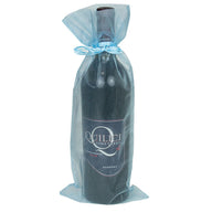 Light Blue - Flat Organza Wine Bag -  6-1/2 x 15"