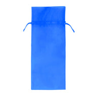 Royal Blue - Flat Organza Wine Bag - 6-1/2 x 15"