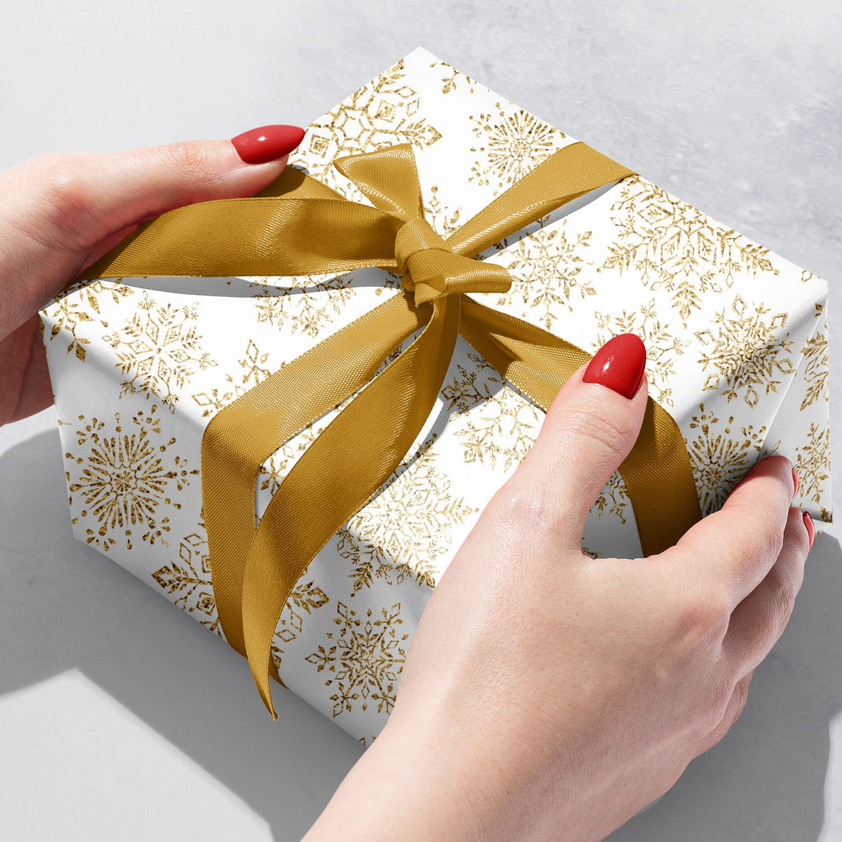 Sparkleflake Gold White - Gift Wrap — additional view b