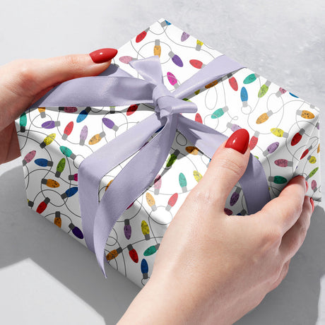 Christmas Lights White - Gift Wrap — additional view b