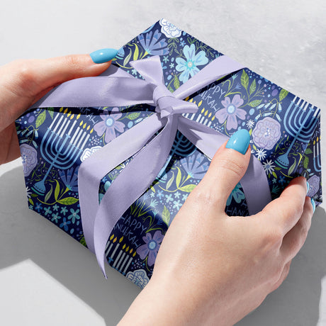 Floral Menorah - Gift Wrap — additional view b