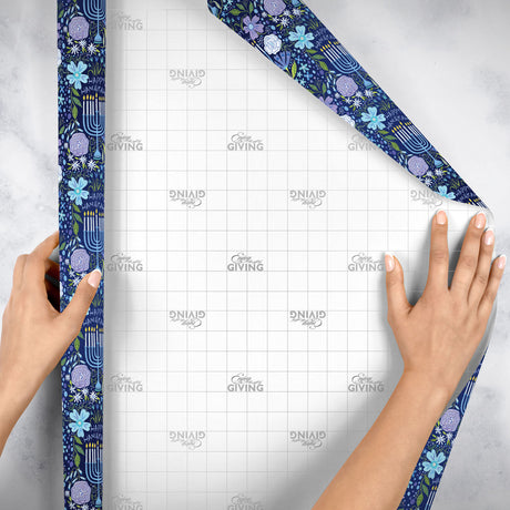 Floral Menorah - Gift Wrap — additional view e