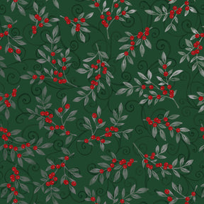 Holiday Floral Green Gift Wrap - XB641.1a.jpg