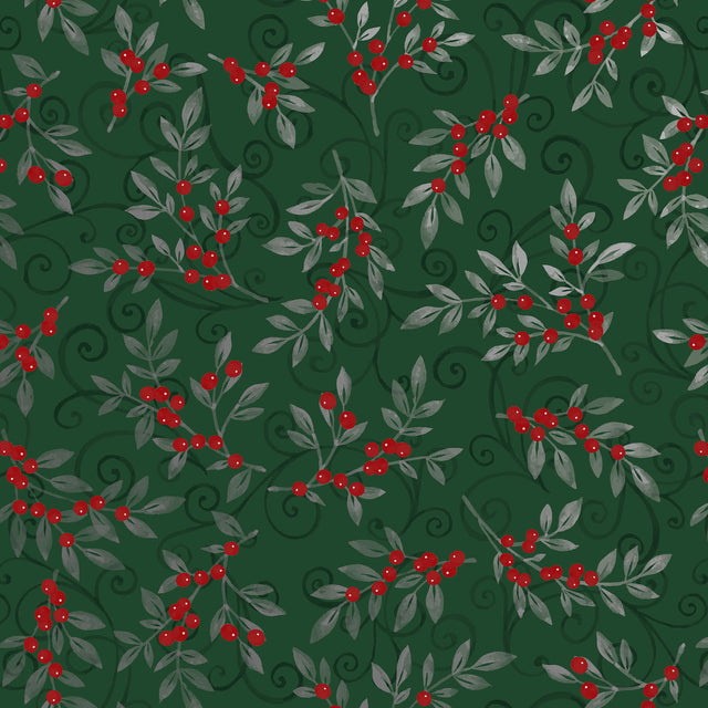 Holiday Floral Green Gift Wrap - XB641.1a.jpg