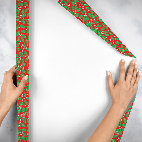 Elegant Holly Red - Gift Wrap — additional view e