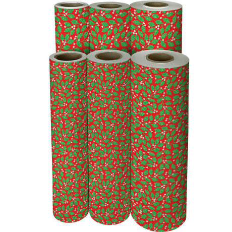 Elegant Holly Red - Gift Wrap — additional view f