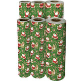 Jolly Santa Green Gift Wrap - XB851.1f.jpg