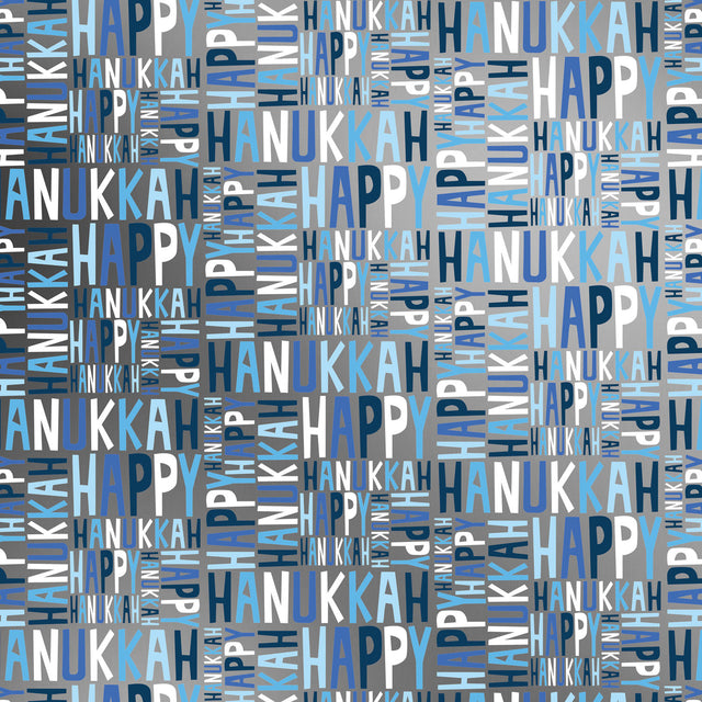 Hanukkah Greetings Silver Gift Wrap - XB855.1a.jpg