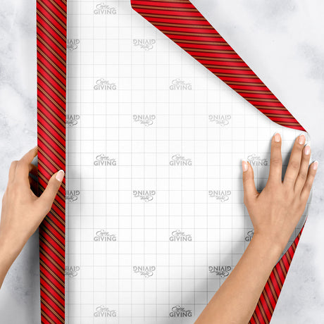 Red & Gold Stripes Gift Wrap - XB862.1e.jpg