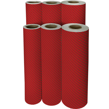 Red & Gold Stripes Gift Wrap - XB862.1f.jpg