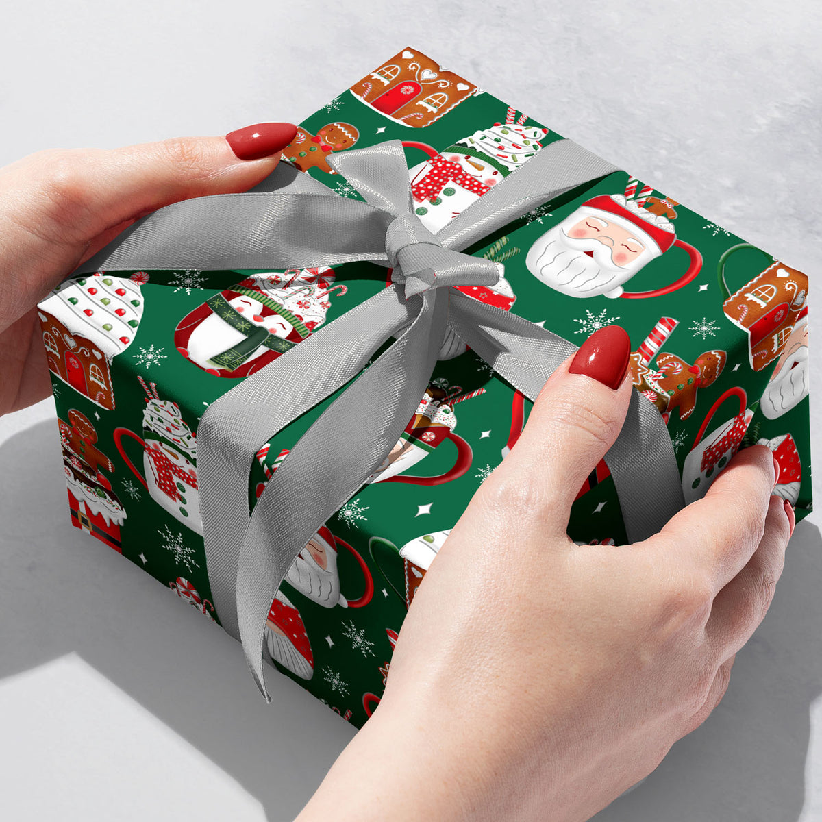 Cocoa Christmas Green Gift Wrap - XB866.1b.jpg