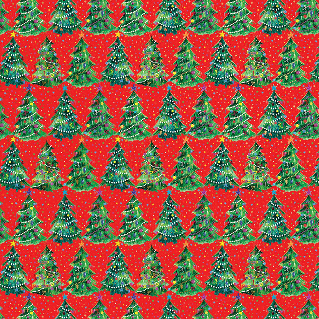 Christmas Trees Red Gift Wrap - XB868.1a.jpg
