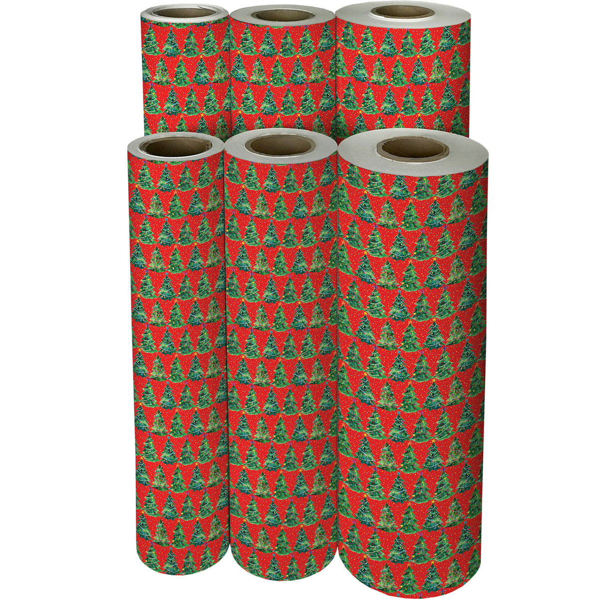 Christmas Trees Red Gift Wrap - XB868.1f.jpg