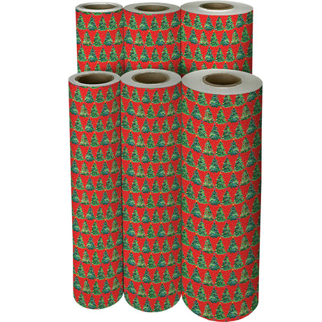 Christmas Trees Red Gift Wrap - XB868.1f.jpg