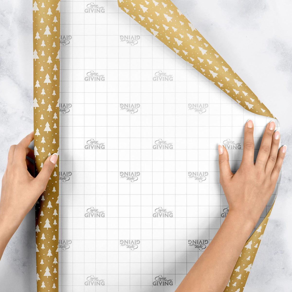 Modern Trees Gold Gift Wrap - XB874.1e.jpg