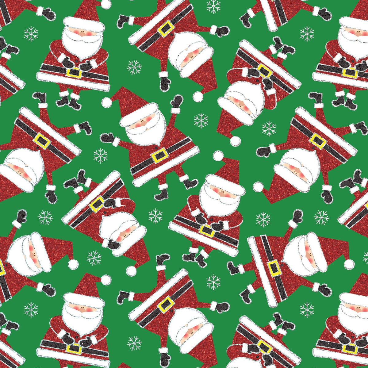 Sparkling Santa Green Gift Wrap - XB882.1a.jpg