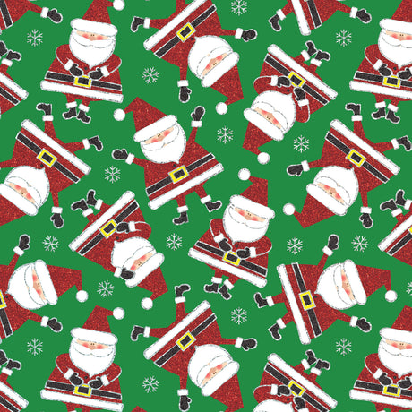 Sparkling Santa Green Gift Wrap - XB882.1a.jpg