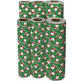 Sparkling Santa Green Gift Wrap - XB882.1f.jpg