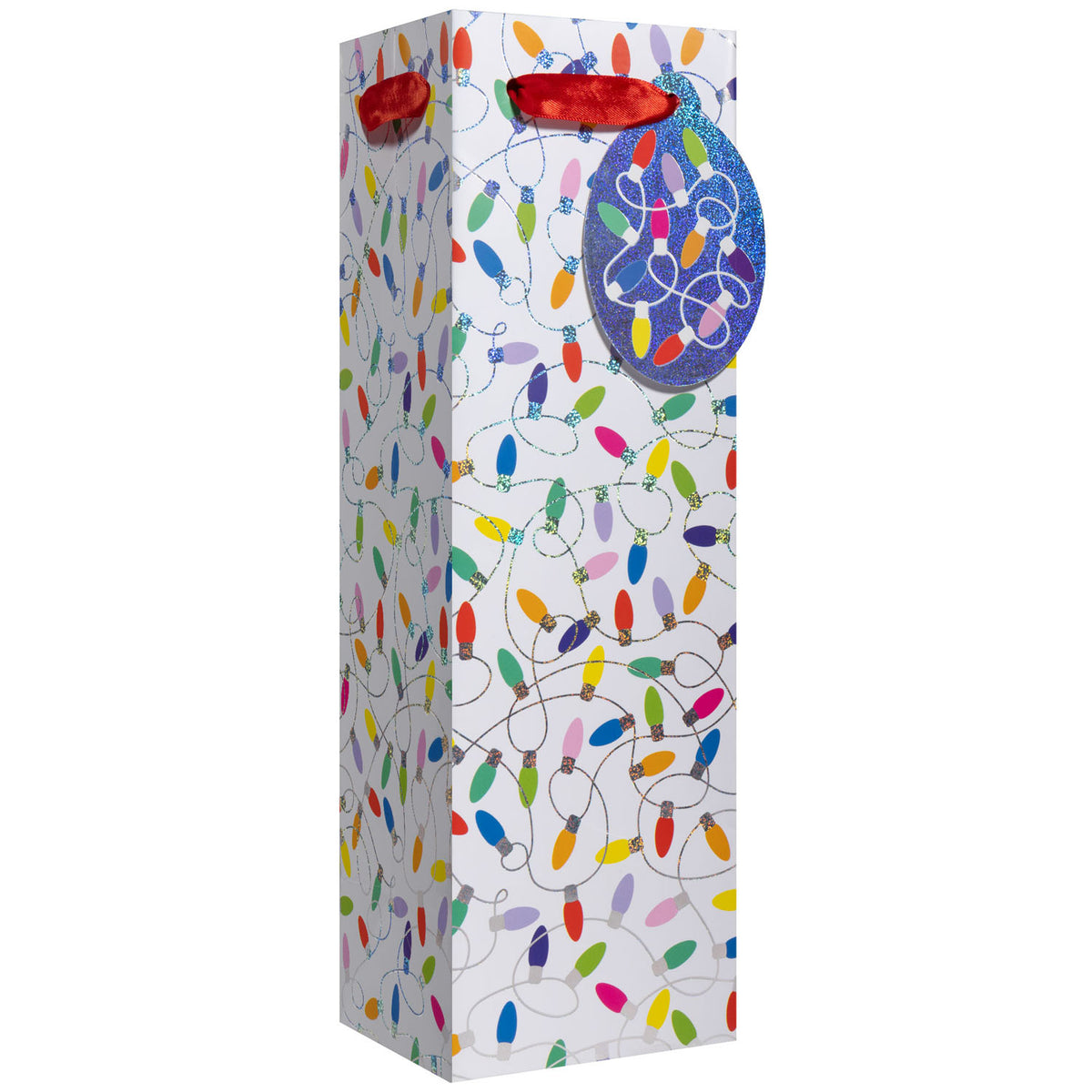 Christmas Lights White - Wine Bag — primary image