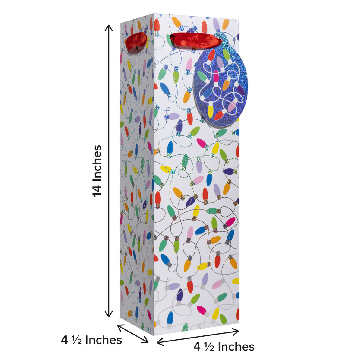 Christmas Lights White - Wine Bag — additional view b