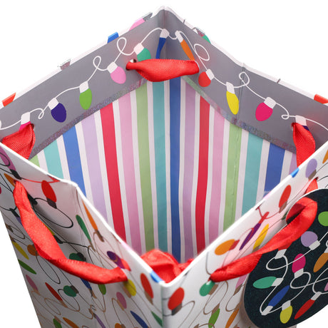 Christmas Lights White - Wine Bag — additional view d