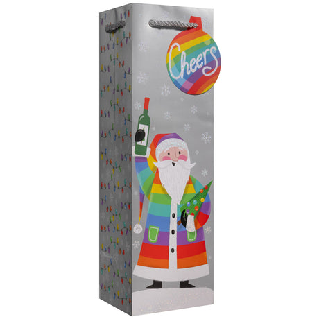 Rainbow Santa - Wine Bag — primary image