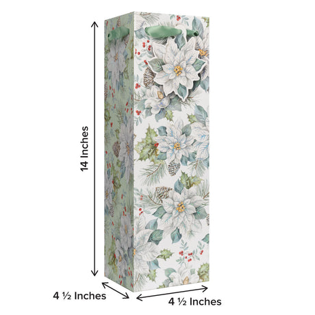 Snowdrift Floral - Wine Bag — additional view b