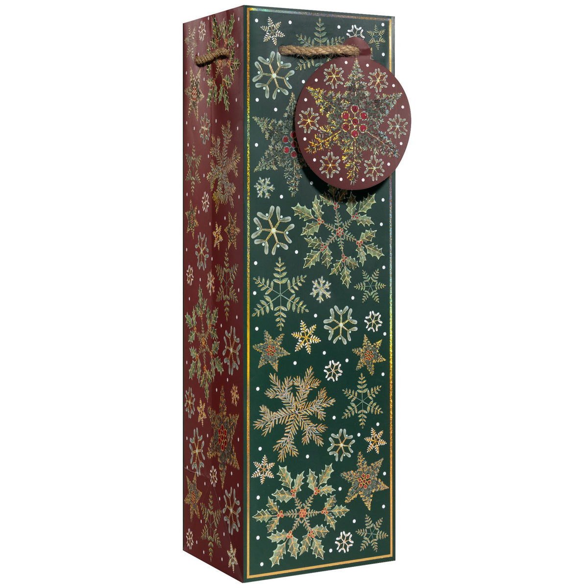 Forest Snowflakes Wine Bag - XBT846.1a.jpg