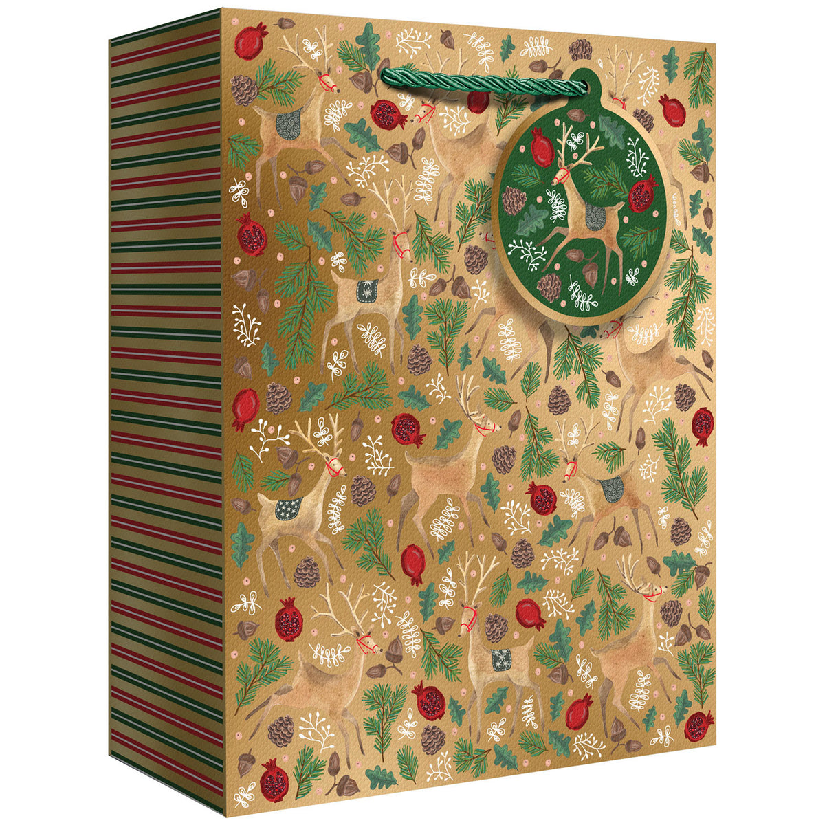 Reindeer Tapestry Gold Gift Bag - XGBL561.1a.jpg