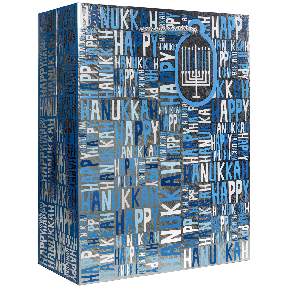 Hanukkah Greetings Silver Gift Bag - XGBL855.1a.jpg