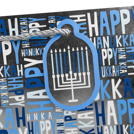 Hanukkah Greetings Silver Gift Bag - XGBL855.1c.jpg