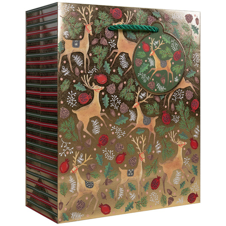 Reindeer Tapestry Gold Gift Bag - XGBM561.1a.jpg