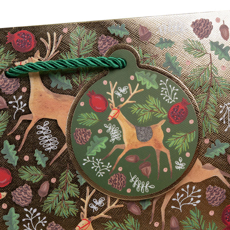 Reindeer Tapestry Gold Gift Bag - XGBM561.1c.jpg