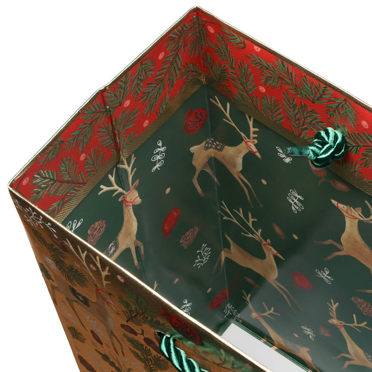 Reindeer Tapestry Gold Gift Bag - XGBM561.1d.jpg