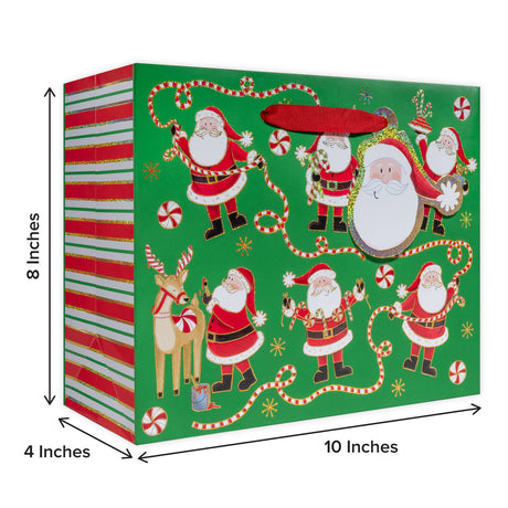 Jolly Santa Green Gift Bag - XGBM851.1b.jpg