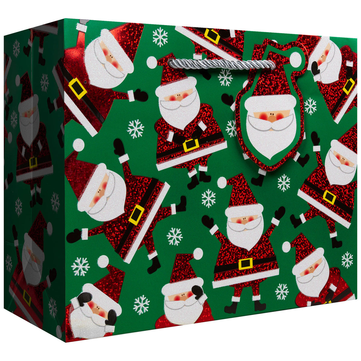 Sparkling Santa Green Gift Bag - XGBM882.1a.jpg