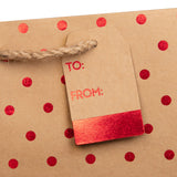 Red Dots on Kraft - Gift Bag — additional view c