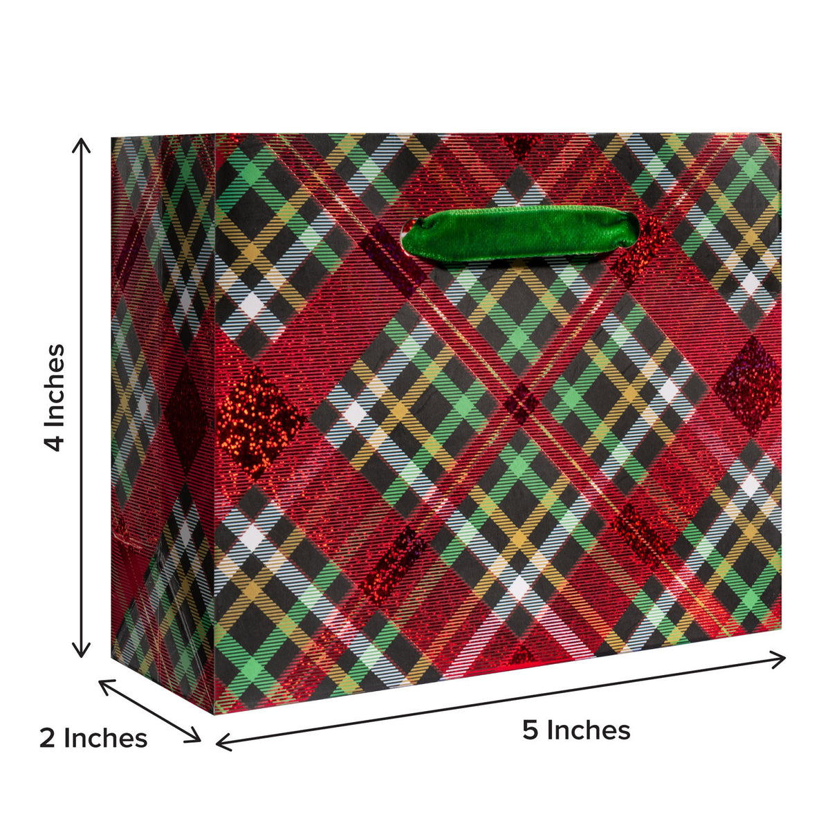 Red Holographic Plaid - Gift Bag — additional view b