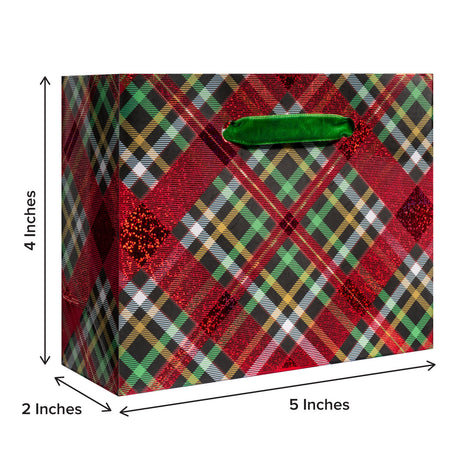 Red Holographic Plaid - Gift Bag — additional view b