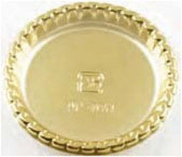 Gold Scallop - Round Cake Plate - 3.1"