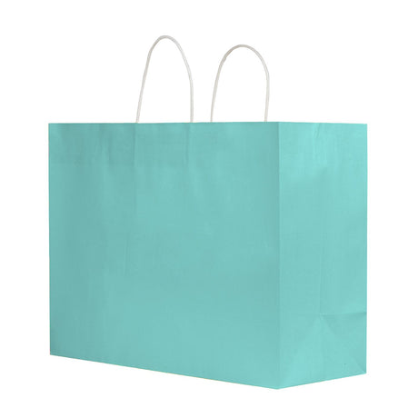 Aqua Blue Marine - Smooth Top Egde Shopping Bag - 16 x 6 x 13"