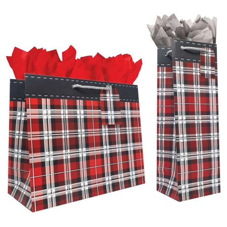 Authentic Plaid Gift & Wine Bags