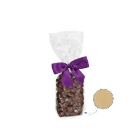 Clear - Hard Bottom Candy Bag - Kraft Insert - 2-1/8 x 1-3/4 x 8-1/2"