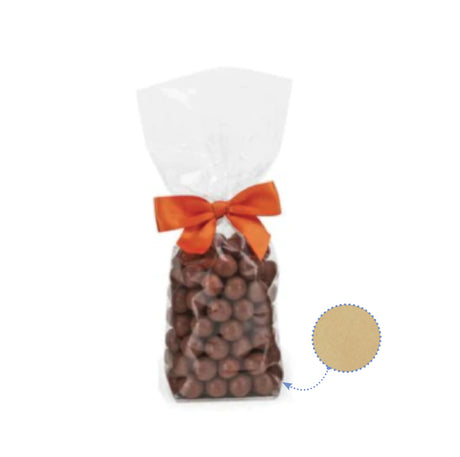 Clear - Hard Bottom Candy Bag - Kraft Insert - 2-5/8 x 1-7/8 x 10-1/4"