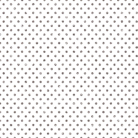 Silver Dots on White - Gift Wrap - Roll (30" x 5 ft.)