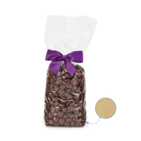 Clear - Hard Bottom Candy Bag - Kraft Insert - 3-1/4 x 2 x 12"