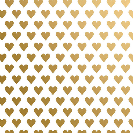 Golden Hearts - Gift Wrap - Roll (30" x 5 ft.)