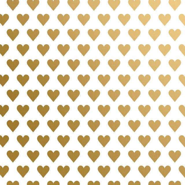 Golden Hearts - Gift Wrap - Roll (30" x 5 ft.)