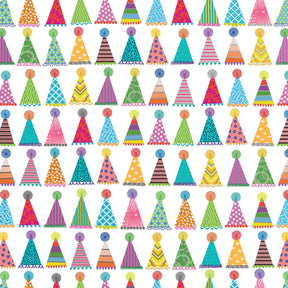 Party Hats - Gift Wrap - Ream Gift Wrap Roll (30" x 833 ft.)
